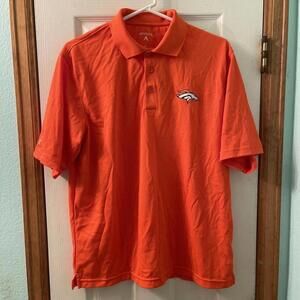 Antigua Denver Broncos Polo Shirt - Orange - Size M